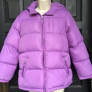Children's Place purple puffer coat girls Large